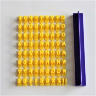 Yellow Purple Alphabet Press Set