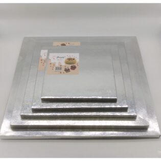 Drumboards Square Silver - 8in