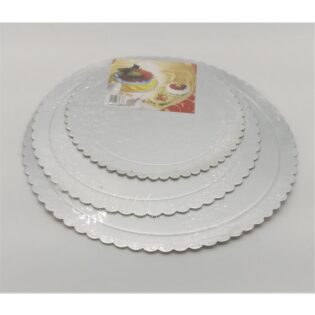 3pcs cake board Imported (8in-10in-12in) - Round Silver
