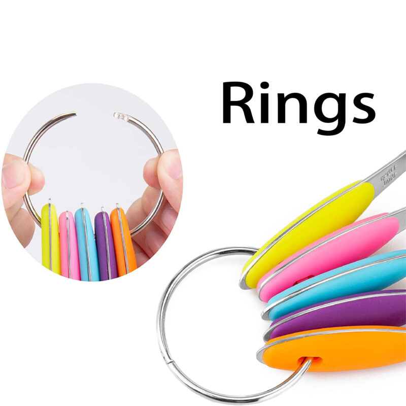 5pc SS Measuring Spoon with Silicone Grip - Image 3