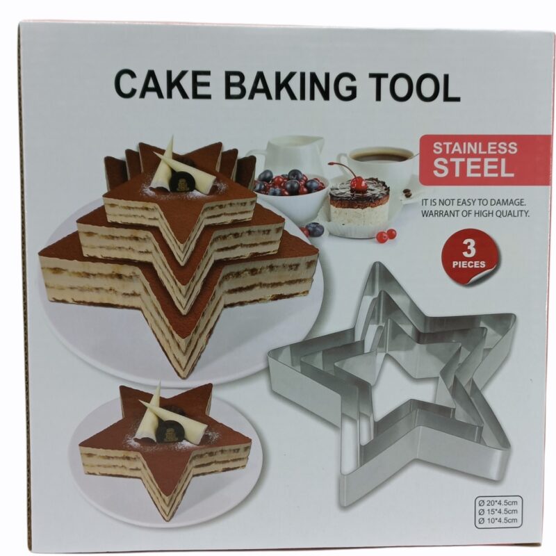 3pcs Cake Ring Star (TM-25)